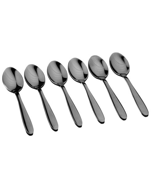 6 Petites cuillères Kaja noires