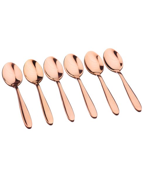 6 Petites cuillères Kaja cuivrées