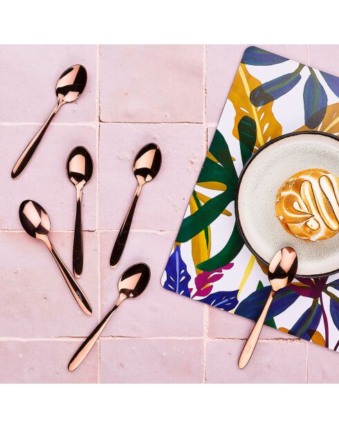 6 Petites cuillères Kaja cuivrées