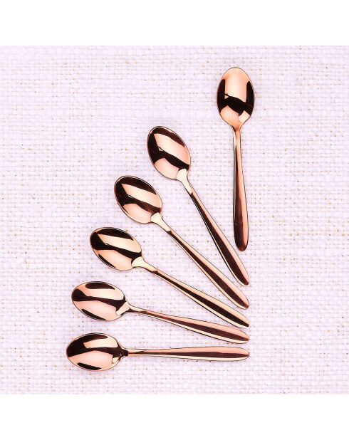 6 Petites cuillères Kaja cuivrées