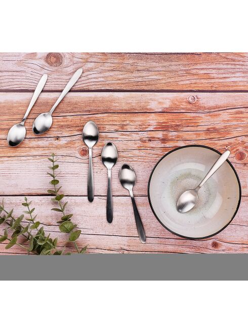 6 Petites cuillères Kaja inox mat
