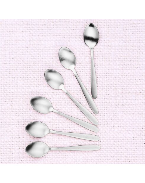 6 Petites cuillères Kaja inox mat