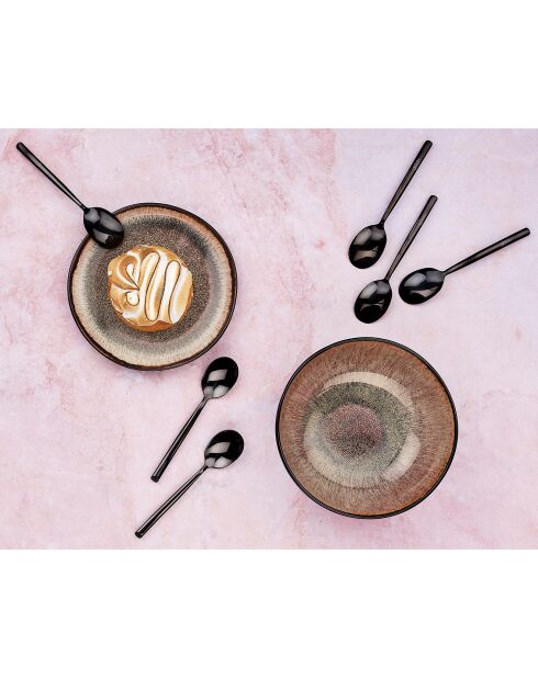 6 Petites cuillères Knut noires