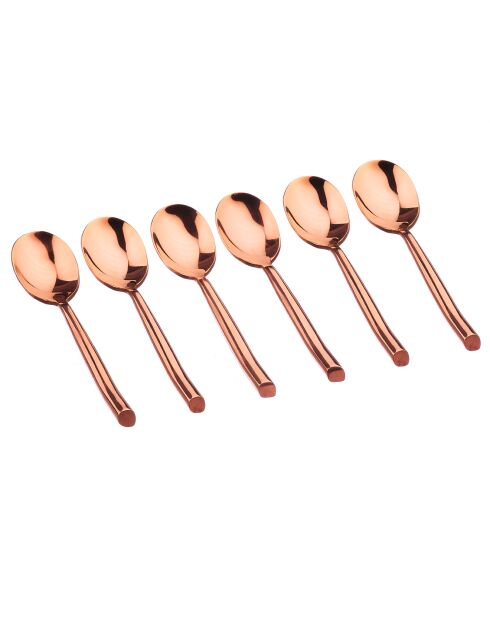 6 Petites cuillères Knut cuivrées