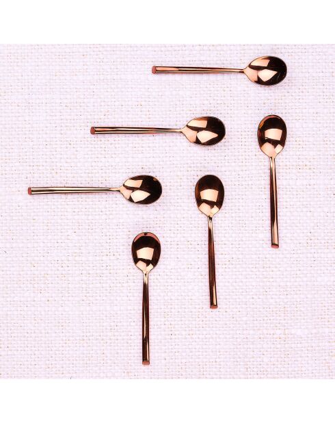 6 Petites cuillères Knut cuivrées