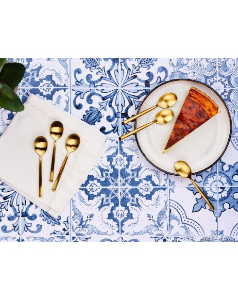 6 Petites cuillères Knut dorées