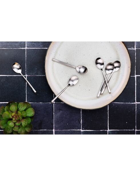 6 Petites cuillères Knut inox mat
