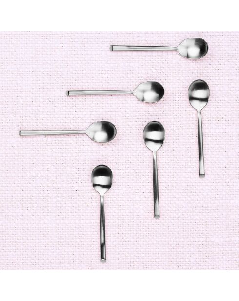 6 Petites cuillères Knut inox mat