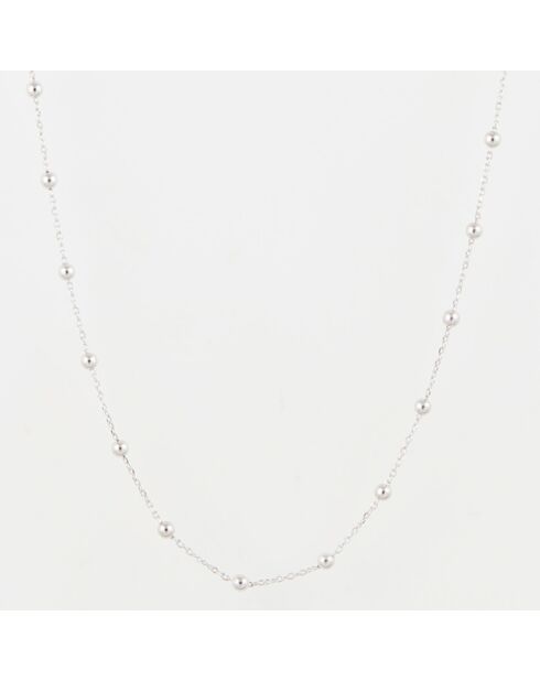 Witgouden bolletjesketting