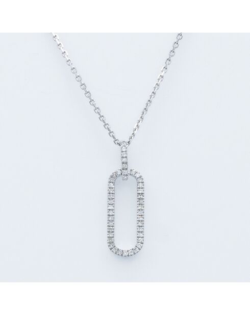 Pendentif Horus Diamants 0.08 ct or blanc