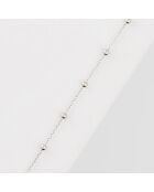 Bracelet chaîne boule en or blanc