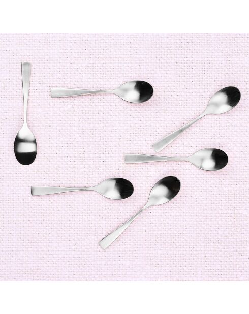 6 Petites cuillères Sven inox mat