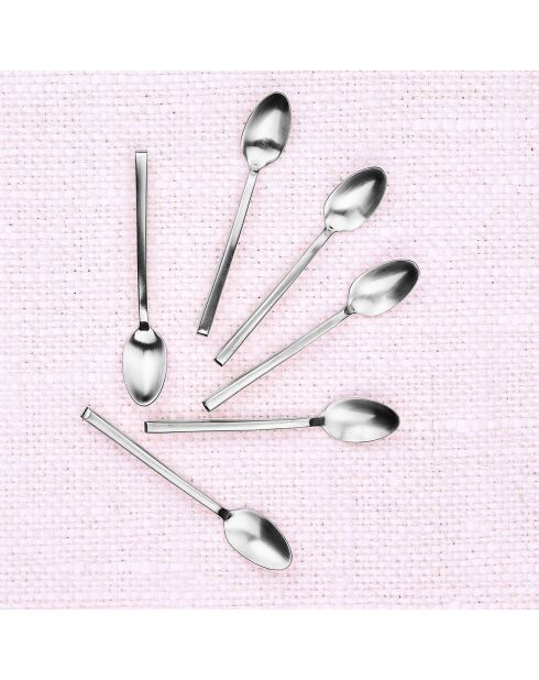 6 Petites cuillères Olaf inox mat