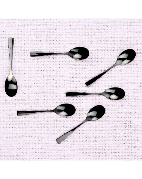 6 Petites cuillères Sven noires