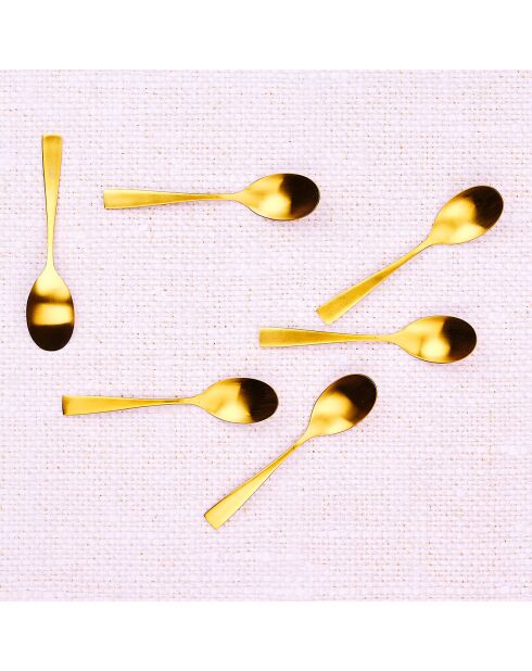 6 Petites cuillères Sven dorées