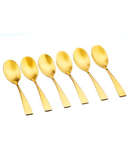6 Petites cuillères Sven dorées