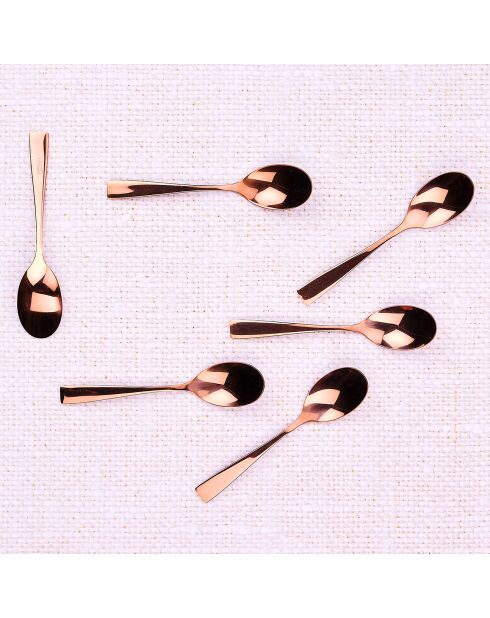 6 Petites cuillères Sven cuivrées