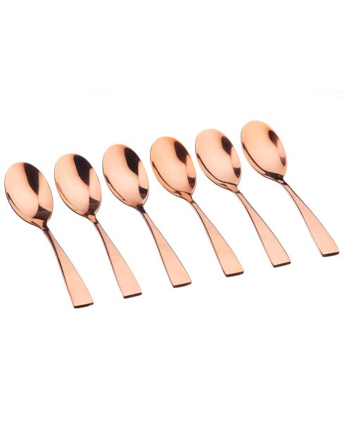 6 Petites cuillères Sven cuivrées