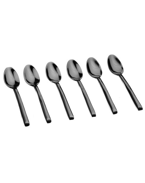 6 Petites cuillères Olaf noires