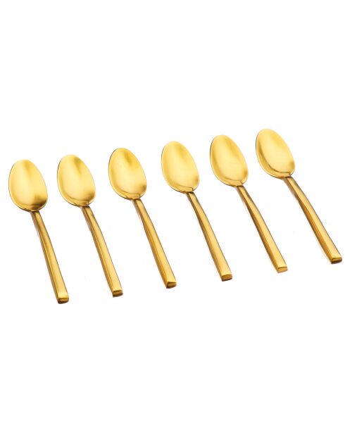 6 Petites cuillères Olaf dorées