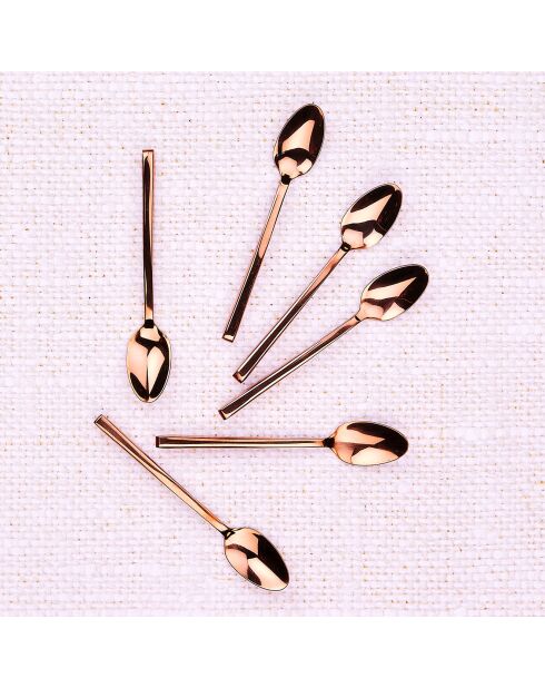 6 Petites cuillères Olaf cuivrées
