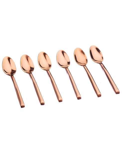 6 Petites cuillères Olaf cuivrées