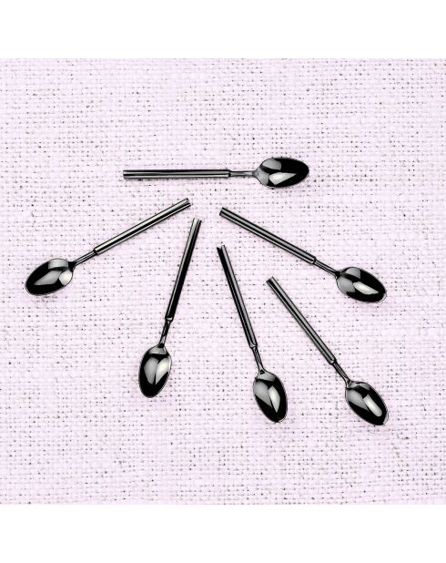 6 Petites cuillères Viggo noires