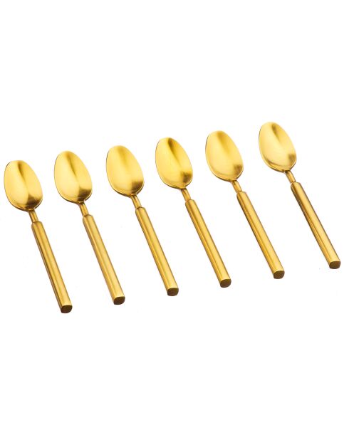 6 Petites cuillères Viggo dorées