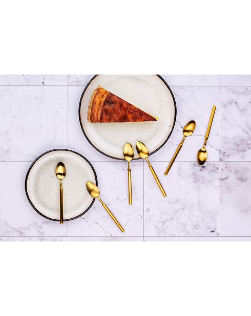 6 Petites cuillères Viggo dorées