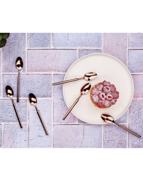 6 Petites cuillères Viggo cuivrées