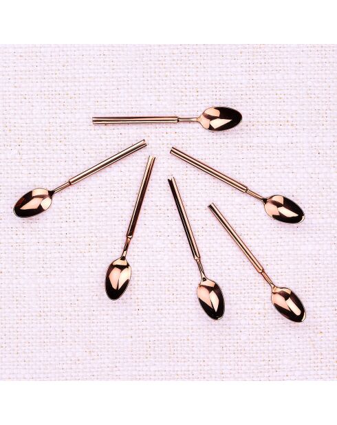 6 Petites cuillères Viggo cuivrées