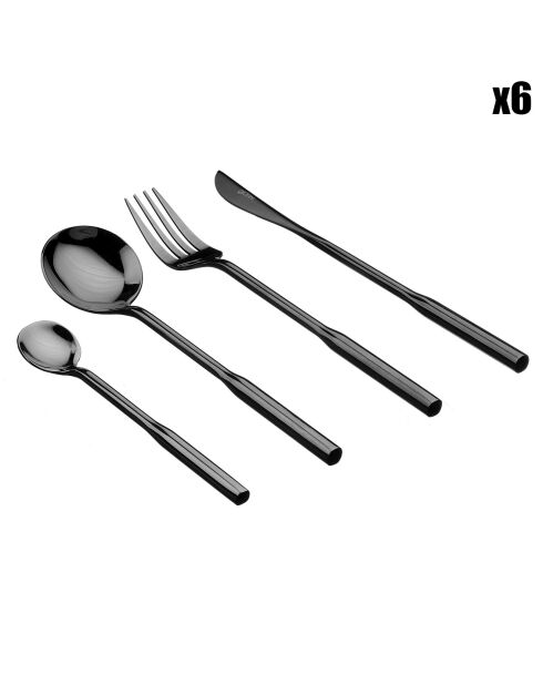 Ménagère Abel noire -  24 pièces