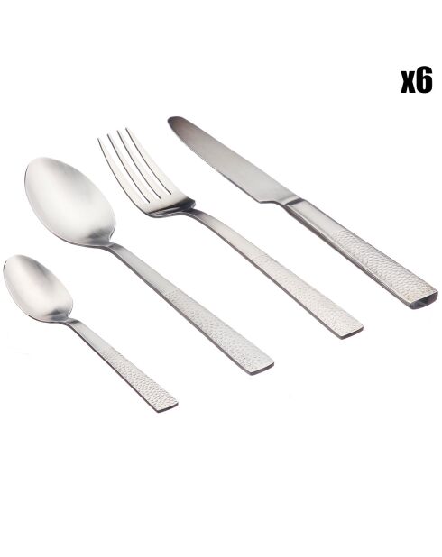 Ménagère Finn inox mat -  24 pièces