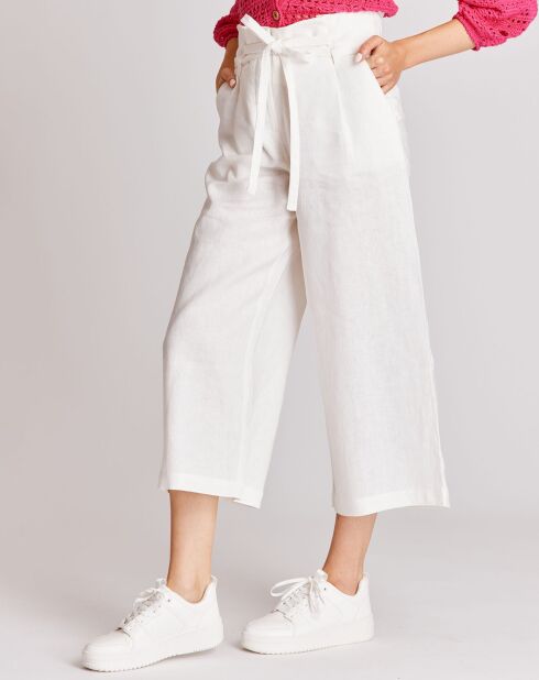 Pantalon 100% Lin Malala blanc