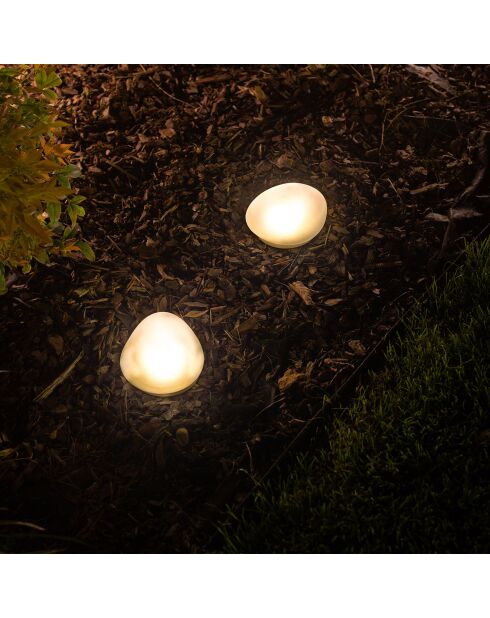 Vidrio esmerilado Pebble Solaire PM blanco