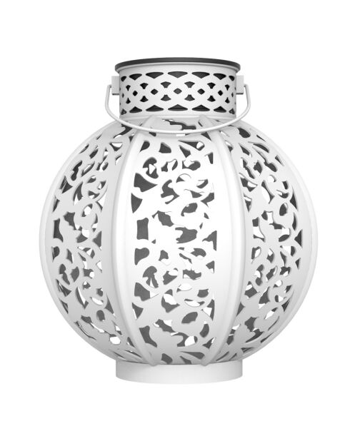 Metalllaterne im Vintage-Stil, 10 Lumen, weiß