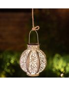 Lanterne métal vintage beige 10 Lumens  blanche