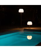 Lampadaire Champi résine 230V noir/blanc