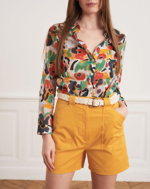 Sylvester saffraan korte broek