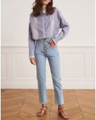 Chemise Christelle à rayures bleue