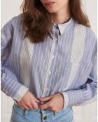 Chemise Christelle à rayures bleue