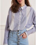 Chemise Christelle à rayures bleue