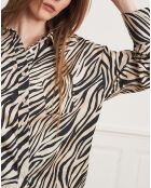 Chemise Colin zébrée beige/noir