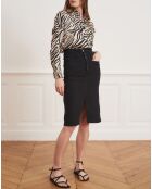 Chemise Colin zébrée beige/noir