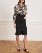 Chemise Colin zébrée beige/noir