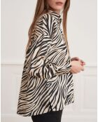 Chemise Colin zébrée beige/noir