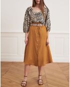 Blouse Brice zébrée beige/noir