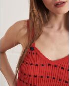 Top en maille Marcelle rouge