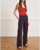 Top en maille Marcelle rouge