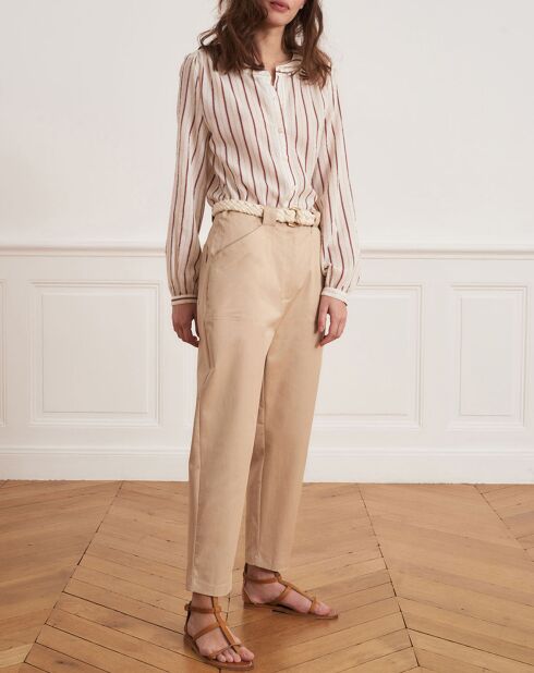 Pantaloni dritti beige Patrice
